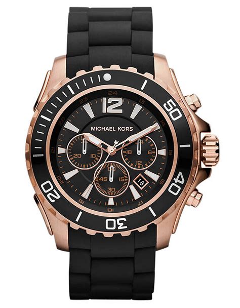 michael kors men's rubber watch|Michael Kors men's watches black.